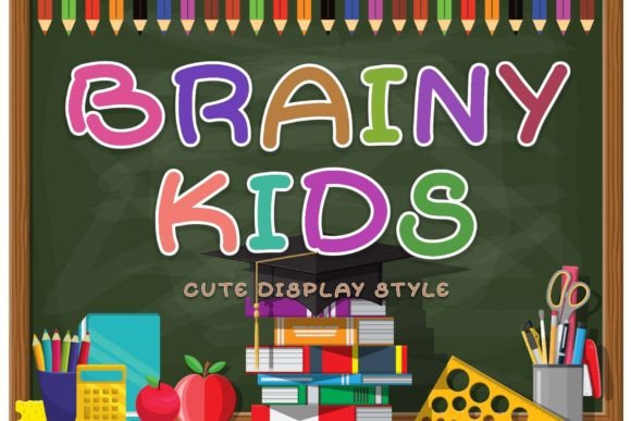 Brainy Kids: A Display Font for Bold, Playful Marketing