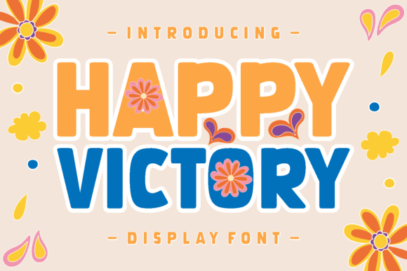 Happy Victory Font: A Retro Display Typeface for Crafters