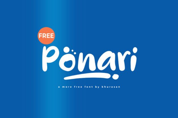 Ponari: A Playful Display Font for Warm Brand Visuals