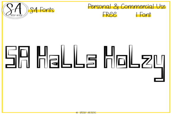 Sa Halls Holzy: A Display Font for Halloween Digital Projects