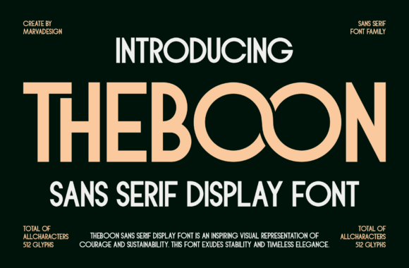 Theboon Sans Serif Display Font for Modern Publishing