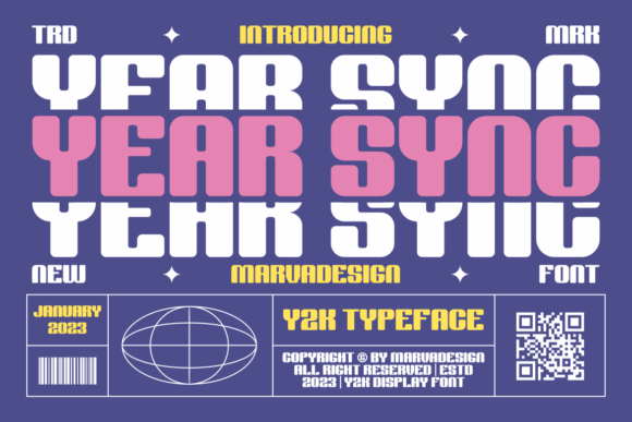 Year Sync Font: A Y2K Typeface for Modern Marketers